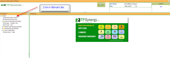 Standard Sales Order Screen  -Step 1